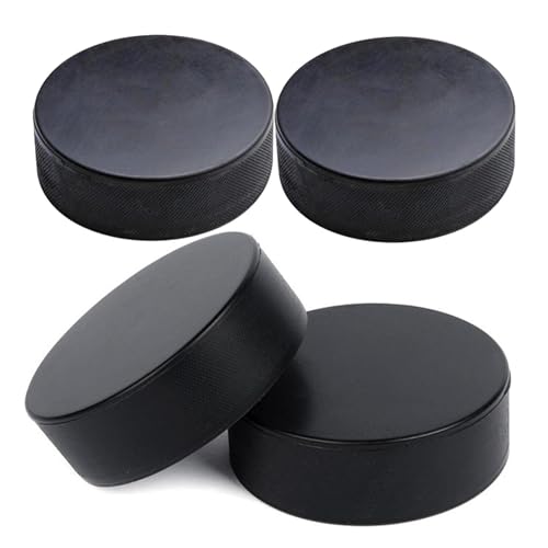 Übungs-Hockey-Pucks, Hockey-Trainingspucks, Eishockey-Pucks, verbessertes athletisches Training, glattes Gleiten, 7,5 cm, 4 Stück, für Training, Übungen und Freizeit von Generisch