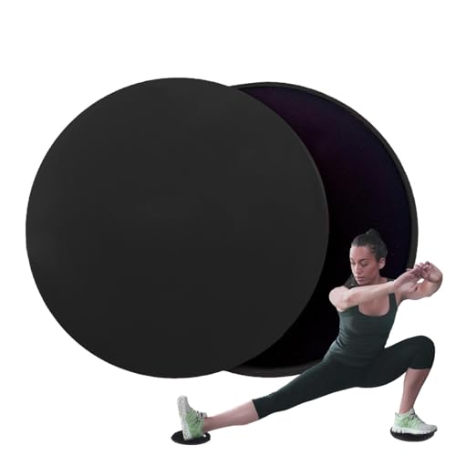 Übungs -Schieberegler - zweiseitige Kernschieber, Fitness -Discs | 2pcs Stärke rutscht Teppich, Holzböden, Kerntraining -Sliders, Fitnessgeräte für das Fitnessstudio, Kern -Trainingsdisks für das Trai von Generisch