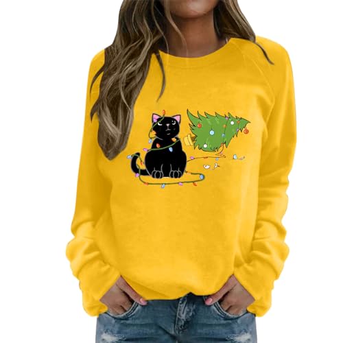 Ugly Christmas Sweater, B Ware Rückläufer, Pullover Damen Lang Oversize Weihnachtskleider Sweatshirt Christmas Weihnachtskleid Lustig Weihnachtspullover Weihnachtskleidung von Generisch