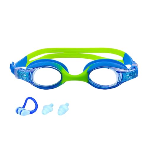 Unisex-Kinder-Schwimmbrille,Schwimmbrille für Kinder | Antibeschlag- und auslaufsichere Schwimmbrille für Kleinkinder - Schwimmbrille mit verstellbaren Riemen, Nasenbügel, Ohrstöpsel, vielseitige Schw von Generisch