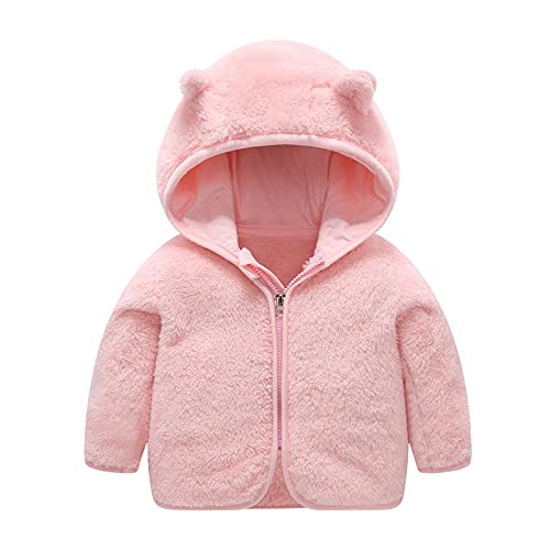 Unisex Kleinkind Fleece-Jacke Oversize Bärenohr Übergangsjacke Gefüttert Winddichte Teddyjacke Wander Weich Oberteil Jungen Freizeit Babykleidung Nettes Teddyfleece Winterjacke von Generisch