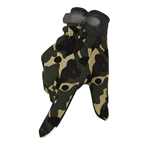 Unisex Outdoor-Sport-Reithandschuhe, eng, rutschfest, Absorption, Verschleißhandschuhe, Damenhandschuhe (Camouflage, A) von Generisch