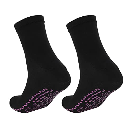 Unisex Turmalin Socken Warme Socken Heizung Selbst Socken Herren 43-46 Sommer (Black, One Size) von Generisch