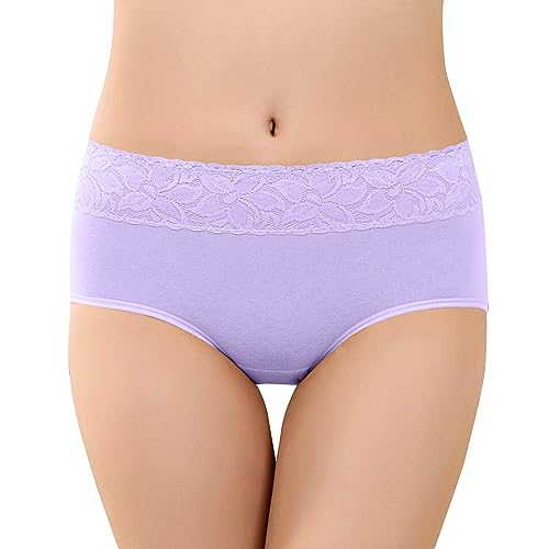 Unterhosen Damen Bauchweg, Unterhosen Damen Stretch Slip - Unterwäsche Atmungsaktive Baumwolle Sport Große Größen Slips Soft High Waist Damenslips Frauen Hohe Taille Panties von Generisch