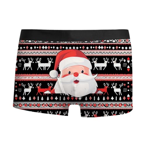 Unterhosen männer lustig, Boxershorts Herren Weihnachten Männer Witzige Personalisierte Weihnachtsunterhose - Adventskalender Weihnachtsmann Kostüm Bequeme Weihnachtsboxershort Mode Winter Unterhosen von Generisch