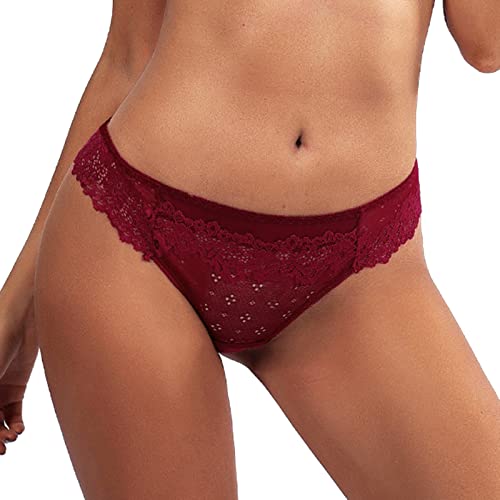 Unterwäsche Damen Hipster Spitzen - Schlüpfer Spitze Sexy Atmungsaktive Stretch Damen-Unterhosen Soft Baumwolle Atmungsaktiv Slips Für Frauen Unterhose von Generisch