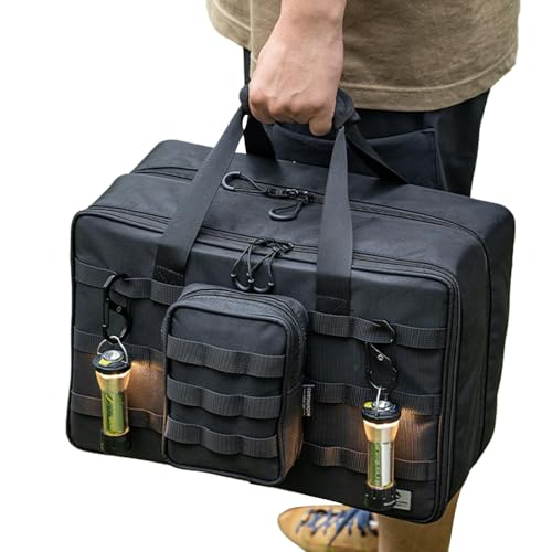 Utility-Einkaufstasche Camping,Wasserdichte Reisetasche Camping,Große Utility-Organizer-Einkaufstasche - Utility-Einkaufstasche, Kofferraum-Organizer für Kochgeschirr, Campingausrüstung, Kochutensilie von Generisch