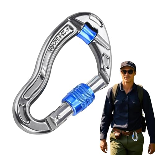 Verriegelbarer Kletterkarabiner, robust, Kletterkarabiner-Clips | Hochfeste Karabiner zum Klettern - Verriegelbare Kletterkarabiner zum Klettern und Bergsteigen von Generisch