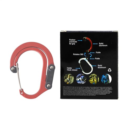 Verschlusskarabiner – D-förmige Kletterkarabiner aus Aluminiumlegierung, robuster Seilverbinder, Clip-Verriegelungs-Karabinerhaken für Camping, Hängematten, Hundeleine, Schaukel, Wandern von Generisch