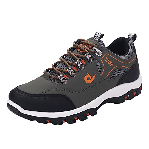 Wanderschuhe Herren Wasserdicht, rutschfeste Wasserdicht Abriebfest Atmungsaktive Sneaker Boots 48 Bequem Leicht Hoch Wanderschuhe Trekkingschuhe Leder Sportlich Outdoor Schuhe Schuhe von Generisch