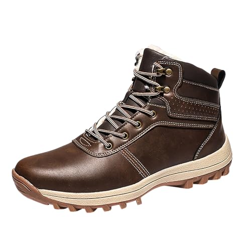 Wanderschuhe Herren Winter Outdoor Schuhe Mit Fußgewölbeunterstützung Winterstiefel Sportlich Bequem Trekkingschuhe rutschfeste Sportschuhe Warm Gefüttert Laufschuhe Leicht Turnschuhe von Generisch