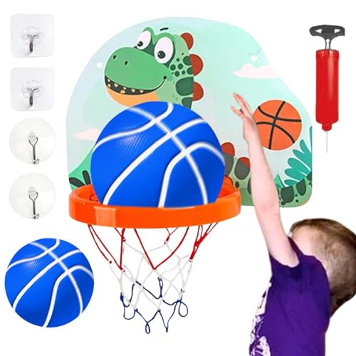 Wandhalterung – Innen-Basketballkorb für Kinder, beleuchtet, faltbar, kleiner Reifen, verstellbar, Schlafzimmer, Basketballkorb, tragbar über der Tür von Generisch