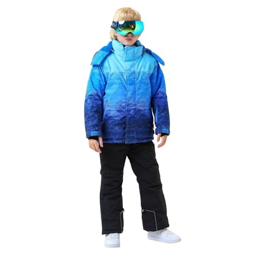 Warehouse Deal, Schneeanzug Kinder Unisex Verdickt Skihose - Matschhose Gefüttert Wasserdicht Winteranzug Mode Winterjacke Thermo Atmungsaktiv Warm Schneeoverall von Generisch