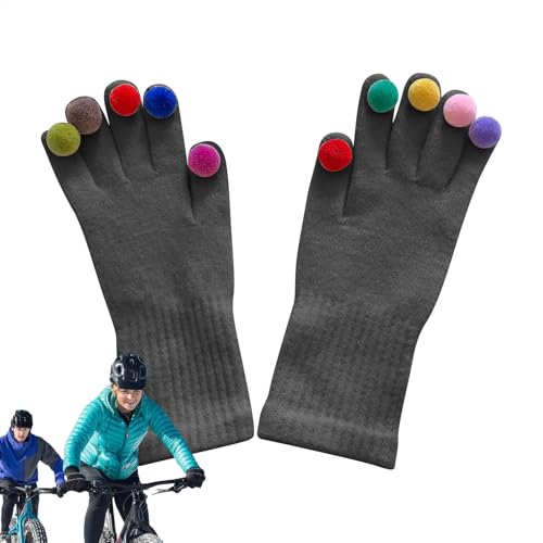 Warme Handschuhe für Damen,Winterhandschuhe für Damen - Bunte Handschuhe für kaltes Wetter, Winter-Fahrradhandschuhe - Thermo-Fäustlinge, modische Damen-Winterhandschuhe für Erwachsene und Damen von Generisch