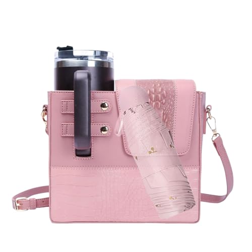 Wasserbecher-Aufbewahrungstasche – Wasserflaschen-Schultertasche – tragbare Tragetasche, Sling Bag Sleeve Pouch Halter, verstellbarer Flaschenhalter zum Wandern, rose, Refer to description, Unisex von Generisch