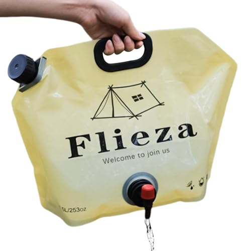 Wasserbeutel, zusammenklappbare Wasserflasche | Faltbare tragbare Wasserflasche - 7,5 l/1,98 Gallonen lebensmittelechter Behälter mit Zapfhahn für Outdoor-Wanderrucksack und Überlebensausrüstung von Generisch