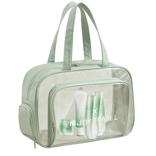 Wasserdichter Kulturbeutel, große Reise-Schwimmbad-Tasche, wasserdicht, für trockene und nasse Trennung, Make-up-Tasche für Toilettenartikel, Brillen, Badeanzug, Aufbewahrung, Grün mit Schuhfach, von Generisch