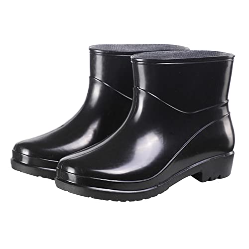 Wasserfeste Schuhe Damen Damenschuhe Elegant Und Bequem Womens Boots Gummistiefel Regenstiefel Stiefeletten Protective Stiefeletten Kurz Regenschuhe Wasserdicht Bequem Anti-Rutsch Reitstiefel Mode von Generisch