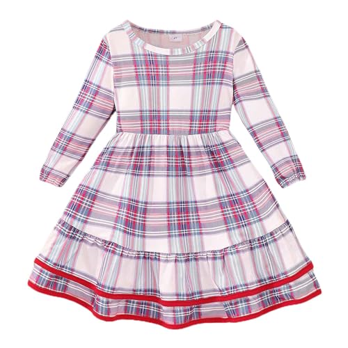 Weihnachtskleider Baby Und Kleinkind Warm Festliches Weihnachtskleid Bowknot Kleinkind Herbstkleid Langarm Rot Samtkleid A-Linie Tunika Tülkleid Winter Hirsch Kleider von Generisch