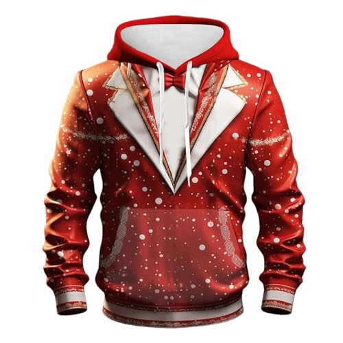 Weihnachtskleidung, Weihnachts Hoodie Männlich Winter Warm Christmas - Weihnachtspullover Ugly Weihnachtspulli Hoodies Casual Sweatshirt Weihnachten Motiv von Generisch