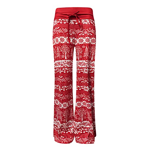 Weihnachtsleggings Damen High Waist Lässige Hose Warme Baggy Sweathose Modern Lang Freizeithose Leicht Sport Laufhose Sporthose Elastischer Bund Mit Taschen Fleecehose von Generisch