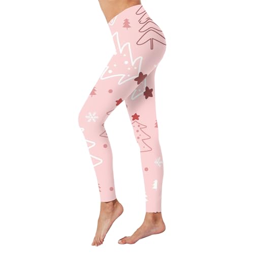 Weihnachtsleggings Mädchen Stretch Weihnachten Fitnesshose Bedruckte Muster Laufhose Retro Print Streetwear Nahtlose Lustig Strumpfhose 80er Weiche Hose Leggings High Waist Sportleggins von Generisch