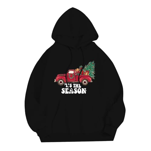 Weihnachtspullis, Weihnachts Hoodie Männlich Ugly Komfortabel Weihnachtshoodie - Sweatshirts Lustig Weihnachtspullis Mit Taschen Kapuzenpulli Kapuze Kordelzug Hoodies Sweatshirt Mode Locker Weihnachts von Generisch