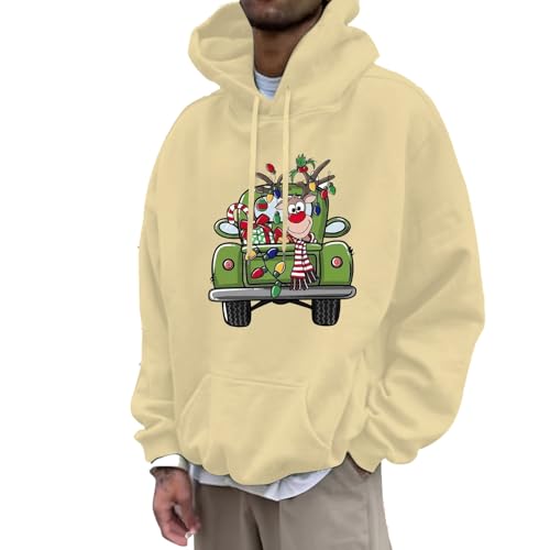 Weihnachtspullis, Weihnachtshoodie Herren Lustig Oversized Christmas Hoodie - Weihnachtspulli Casual Pulli Ugly Weihnachtspullover Unisex 3d Druck Kapuzenpullover Langarm Sweatshirt Kapuzenjacke Mit T von Generisch