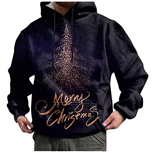 Weihnachtspullover Herren Rot Christmas Weihnachtshoodie Weihnachts Pullover 4XL Ugly Weihnachts Hoodie Hässlich Lustig Sweater Pullover Weihnachts Sweatshirt Weihnachtsoutfit von Generisch