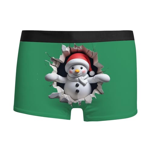 Weihnachtsunterhose Herren, Unterhose Weihnachten Herren Baumwolle Locker Boxershorts - Weinachten Kostüm Bequeme Weihnachtsmann Christmas Motiv Weihnachtsunterhose Lustige Leicht Weich Luftig Retrosh von Generisch