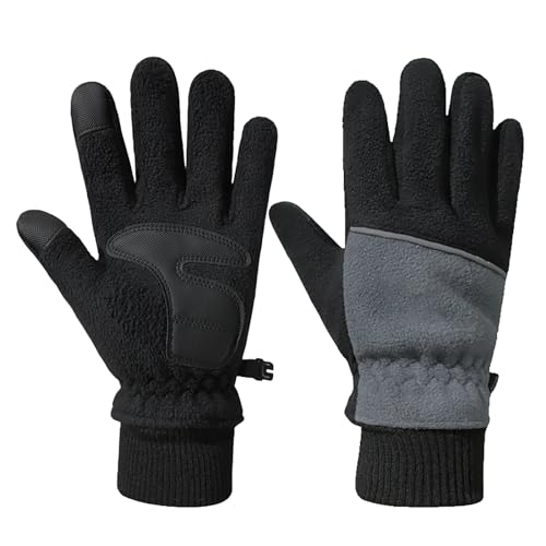 Weiße Handschuhe Baumwolle Lange Winter Vollfinger Handschuhe Plus Warme Handschuhe Herren Screen Fahrradhandschuhe Damen Kalte Handschuhe Schwarz Skihandschuhe Damen (Grau, Einheitsgröße) von Generisch