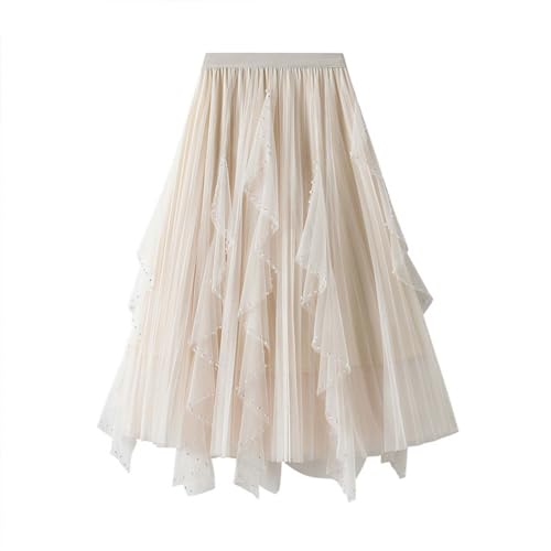 Weißer Petticoat，Tütü Damen Karneval Kostüm Lang Tutu - Tüllrock Minirock Petticoat Unterrock Tulle Kleider Cheerleader Kinder Kurz Für Weihnachten Silvester，Schneeflocken Kostüm Damen von Generisch