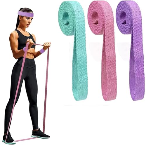 Widerstandsbänder 7er-Set 100% Latex Fitnessbänder für Yoga, Pilates, Training, Physiotherapie, Klimmzughilfe, Krafttraining für Männer und Frauen, Gymnastikband Trainingsbänder (8148-FBM) von Generisch