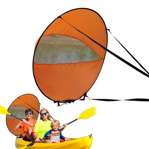 Windsegel für Paddelbrett, Windsegel für Kajakboote, Faltbare Paddleboard-Kajak-Segel, Windsurf-Segel, Mehrzweck-Kajak-Windpaddel-Paddelbrett-Schatten für Kanu-Schlauchboot-Yacht von Generisch