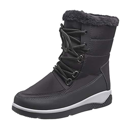 Winter Barfußschuhe Damen Herren - Winterstiefel Warm Bequem Schneestiefel Winter Barfußsc Warm Gefüttert Wintersc Knöchel Weich Leicht Mit rutschfest Sohle Flach Winter Outdoor Leichte Wanderstiefel von Generisch