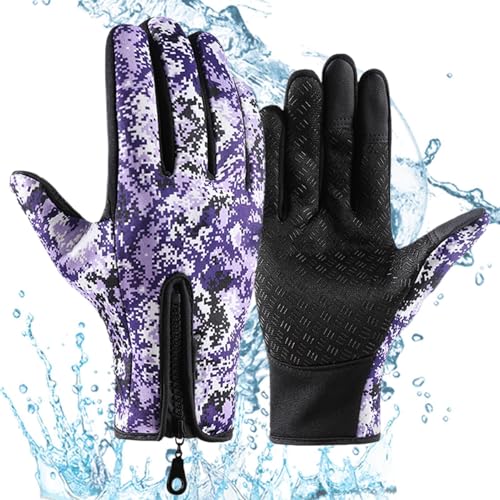 Winter-Fahrradhandschuhe,Thermo-Winterhandschuhe, 1 Paar Touch-Control-Handschuhe für und Winter, Kleidung für kaltes Wetter, wasserdichte Handschuhe, rutschfeste Sportbekleidung zum Fahren und Arbeit von Generisch