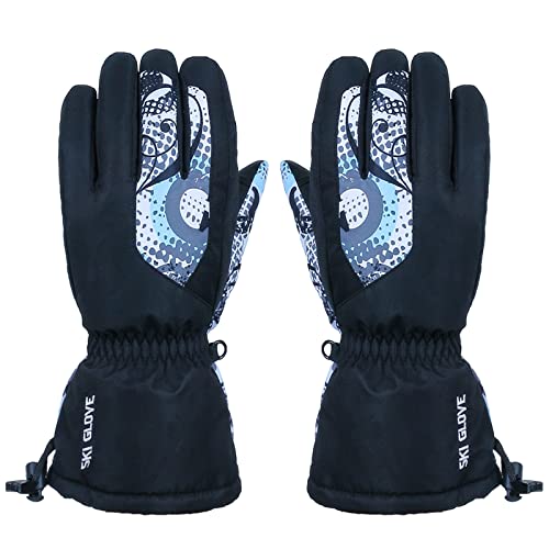 Winter Glovesunisex, Skihandschuhe Herren Damen wasserdichte Fäustlinge Thermo Fahrradhandschuhe Thinsulate Warm Winterhandschuhe Touchscreen Motorradhandschuhe Angelhandschuhe von Generisch