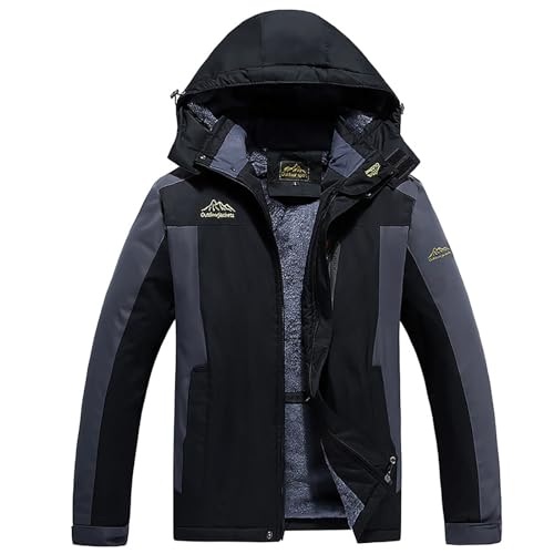 Winter Jacke Jungen, Winter-Jacke Damen, Wasserdicht Schwarz, Snowboardjacke Women Warme, Regenjacke Damen Wasserdicht Reduziert, Atmungsaktiv Softshelljacke Für Damen Winter, Winter Große von Generisch