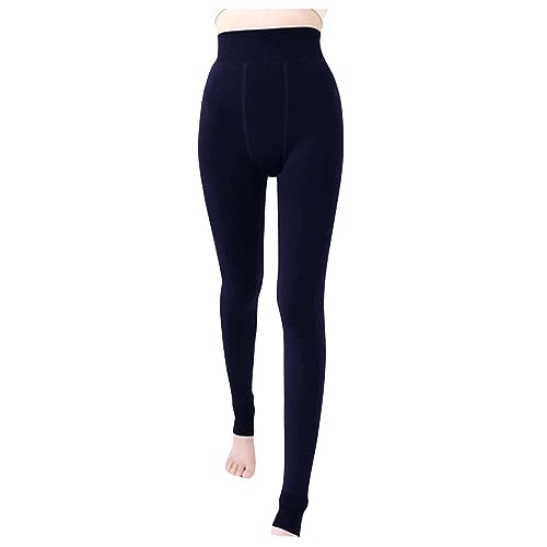 Winter Leggings Damen Teddy Fleece Dicke Leggings Verdickte Innenfleece Strumpfhose Plüsch Fitness Thermounterwäsche Schwangerschaft Outdoor Thermohose Gefütterte Winter Yogahose Hose von Generisch