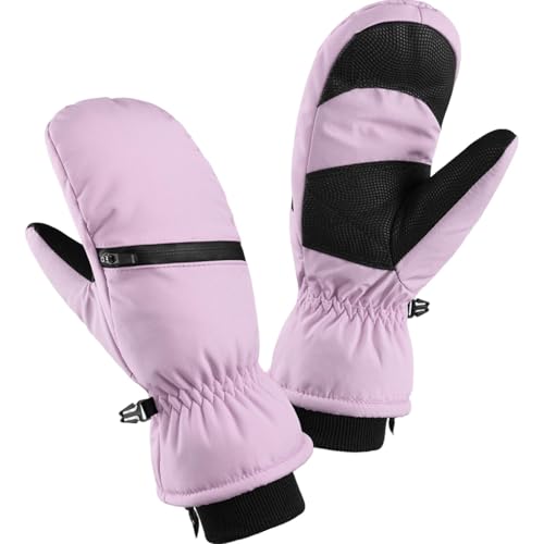 Winter-Skihandschuhe | wasserdichte Winterhandschuhe Snowboardhandschuhe Fäustlinge | Warme Handschuhe Anti-Rutsch-Winterhandschuhe Snowboardhandschuhe für Radfahren Wandern Laufen Herren Damen von Generisch