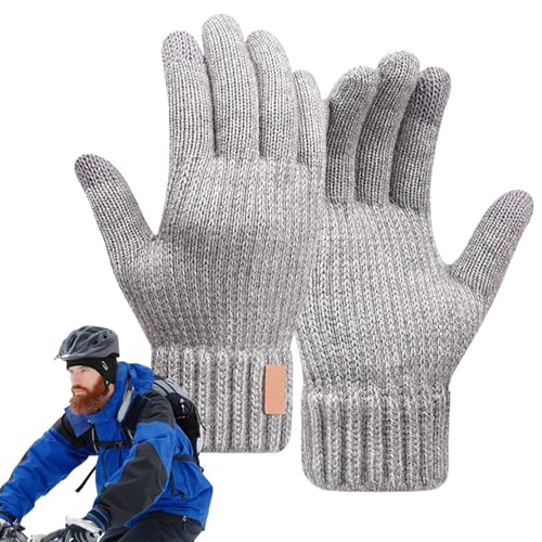 Winterhandschuhe Touchscreen Handschuhe | Fahrradhandschuhe Doppellagige Winterfäustlinge | Kaltes Wetter Thermohandschuhe Hände Warme Fäustlinge zum , Wandern, Radfahren von Generisch