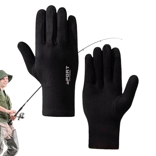 Winterhandschuhe für Herren – Touchscreen Finger Fäustlinge – Winterhandschuhe Thermo Warm Fäustlinge Touchscreen Winddichte Handschuhe für Radfahren Wandern Walking von Generisch