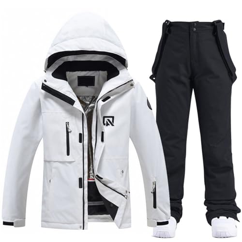 Winterkleidung, Skibekleidung Herren Damen Winddicht Wasserdicht Skianzug 2 Teilig - Skijacke Komfortabel Winterkleidung Mode Snowboard Set Warme Ski Jacke Und Hosen Zum Skifahren Snowboarden von Generisch