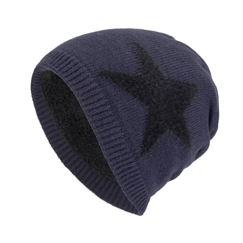 Wintermütze Wandermütze Herren, Wintermütze Herren Atmungsaktiv Beanie Mütze Fahrradmütze Wollmütze Warm Strickmützen Bequem Laufmütze Sport Flex Thermo Laufzubehör Elastisch Haube von Generisch