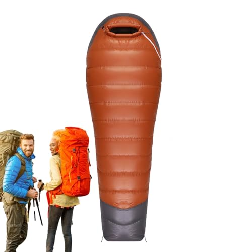 Winterschlafsäcke für Erwachsene, Ultraleichter Schlafsack, Daunenschlafsack, Rucksackschlafsack für Wandern, Camping, kompakter Mumienschlafsack Erwachsene, Daunenschlafsack von Generisch