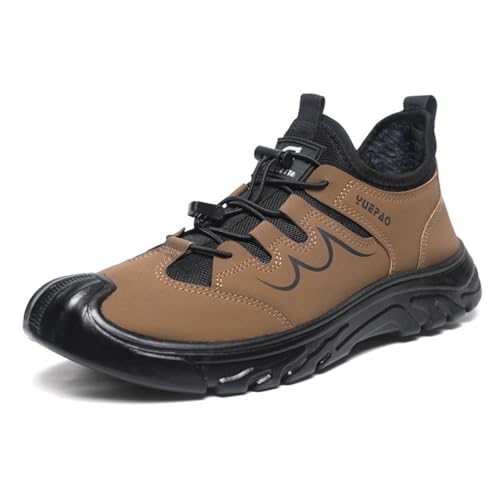 Winterschuhe, Winterschuhe Herren Barfußschuhe Winter Mittelhohe Wanderschuhe Wasserdicht Trekkingschuhe rutschfeste Outdoor Schuhe mit Fußgewölbeunterstützung Sneaker Warm Gefüttert Winterstiefel von Generisch