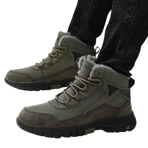 Winterschuhe Herren,Winterschuhe Herren Damen Wasserdicht-Barfußschuhe Wanderschuhe Stiefeletten Gefüttert Winterboots Winterstiefel Schuhe Winter Warm-Wetterfeste Winter Sneaker rutschfeste von Generisch