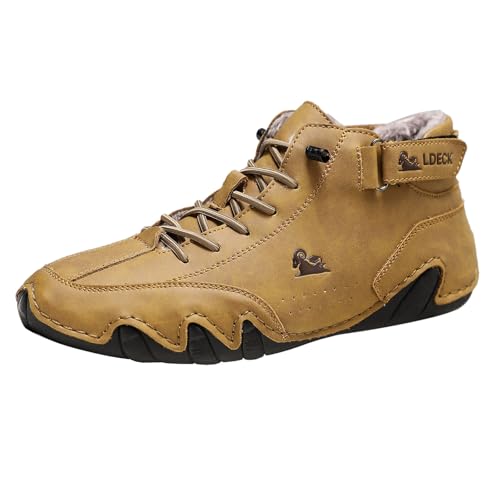 Winterschuhe Herren Damen Bequem Winterstiefel Warm Gefüttert Schneestiefel rutschfest Trekkingschuhe Wanderschuhe Winter Kurzschaft Stiefel Sport Freizeitschuhe Braun 39 von Generisch