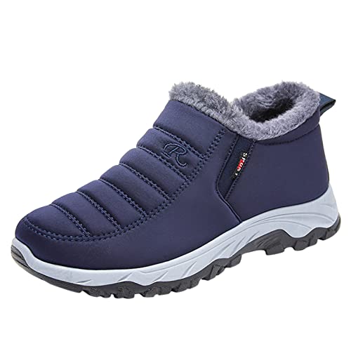 Winterschuhe Herren Warm Outdoor Boots Wasserfest Casual Barfussschuhe Fashion rutschfeste Schneestiefel Sports Gefüttert Regenschuhe von Generisch