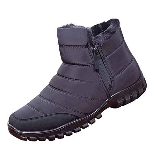 Winterschuhe Herren Wasserfest Casual Schneestiefel Outdoor Fashion Barfussschuhe Warm rutschfeste Sports Boots Gefüttert Regenschuhe von Generisch